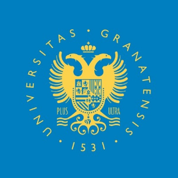 Escudo de la UGR con los colores de la bandera de Ucrania