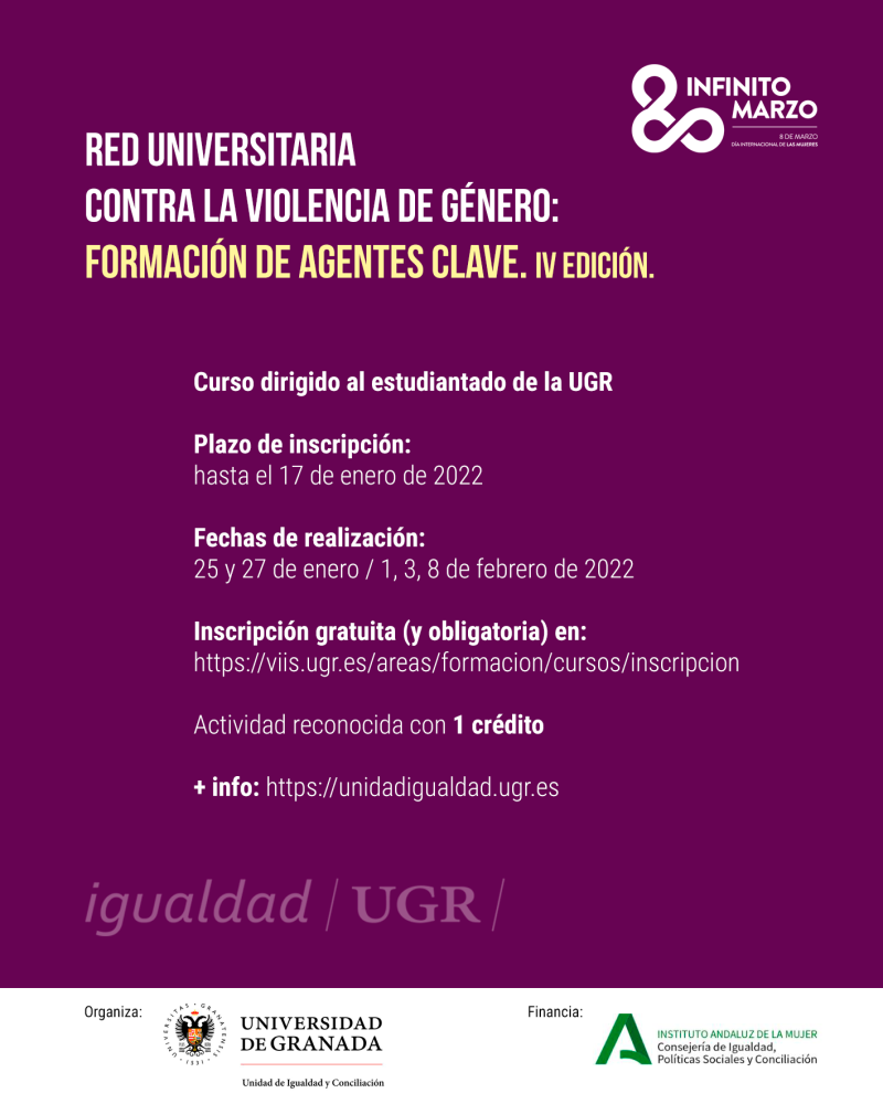 Red universitaria contra la violencia de género: formación de agentes clave. IV Edición 